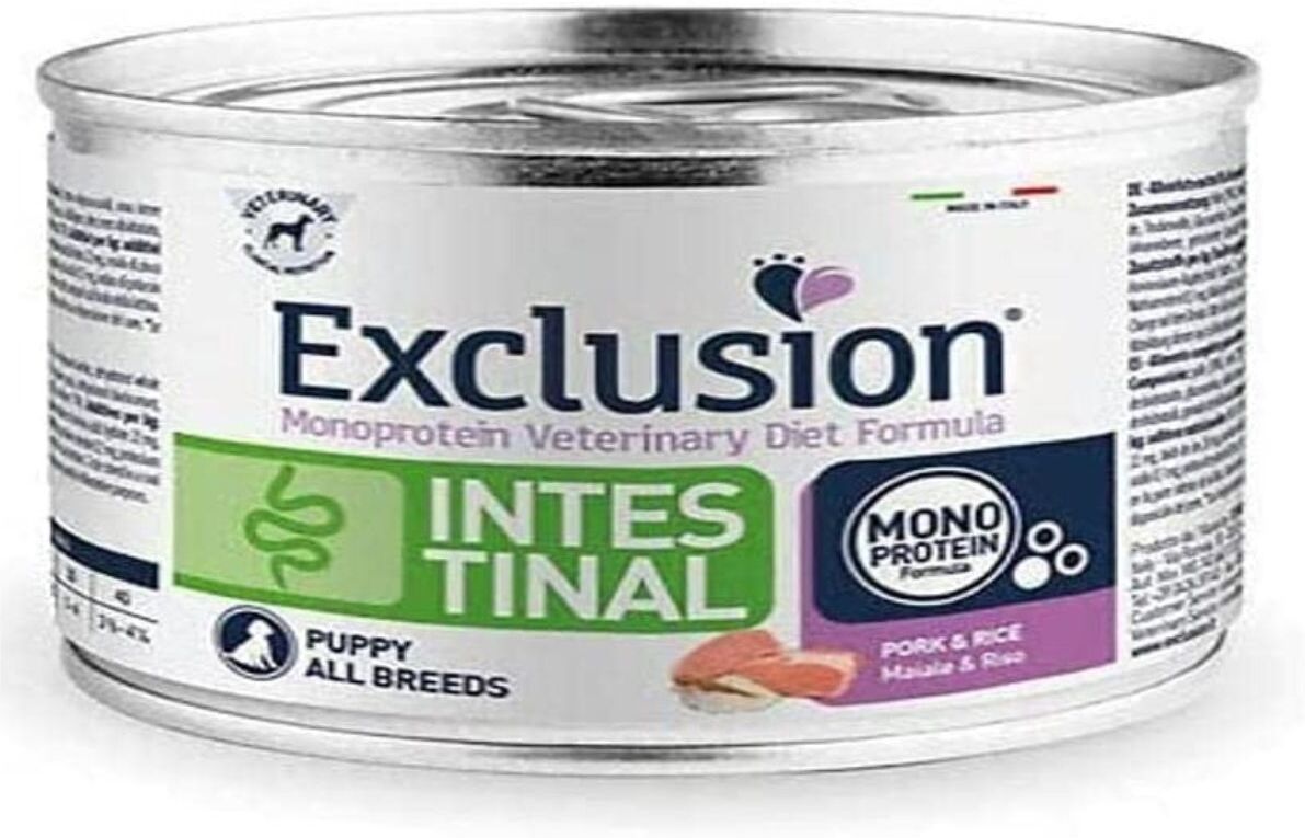 Exclusion Diet Intestinal Puppy All Breeds Maiale e Riso Alimento Umido Monoproteico per Cuccioli 200 gr