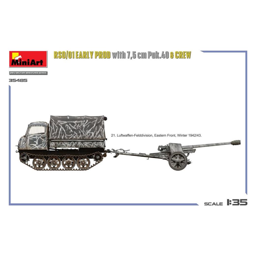Mini art RSO/01 Early Prod. with 7,5 cm Pak.40 & Crew (35485)