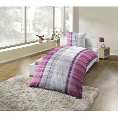 Bettwäsche KINZLER "Bettwäsche Polycotton Flanell Bettwäsche", bunt, B/L: 155cm x 220cm, 1 Stk., 1 Stk., Polycotton, B/L: 80cm x 80cm, 2 Stk., Polycotton, Obermaterial: 65% Baumwolle, 35% Polyester, Bettwäsche, Bettwäsche, besonders weich,...