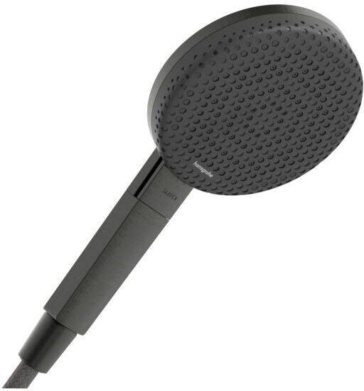 Hansgrohe Handbrause 24511340 wassersparend, 125mm Duschkopf, 3 Strahlarten, brushed black chrome