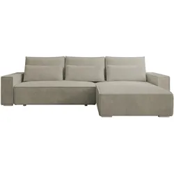 ECKSOFA Alice mit Bettkasten und Schlaffunktion, Cordstoff in L-Form