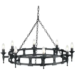 Elstead Elstead Lighting Kronleuchter Saxon 8xE14 H:58,5 Ø:90 SAX8-BLK
