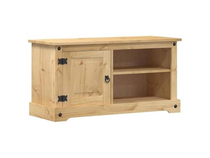 KGHERMDF TV-Schrank 100x40x52 cm Massivholz Kiefer 2 Ablagen, 1 Fach, Metallgriff, Pflegeleicht, für Wohnzimmer