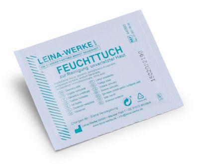 Leina-Werke Feuchttuch, milde Reinigung für unverletzte Haut, hygienische Einmalverwendung, ideal für Reise, Sport & Büro