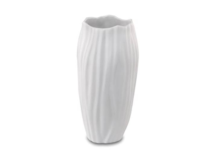 Goebel Kaiser Porzellan Spirulina Vase in der Farbe Weiß, hergestellt aus Biskuitporzellan, Maße: 20 x 10 cm, 14-004-61-1