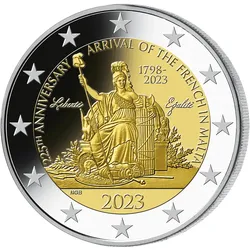 Malta 2023: 2 Euro Gedenkmünze Ankunft Franzosen