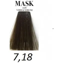 Davines, Haarfarbe, 7,18 Mask With Vibrachrom 100ml (7.18 Mittelbraun Schokolade)