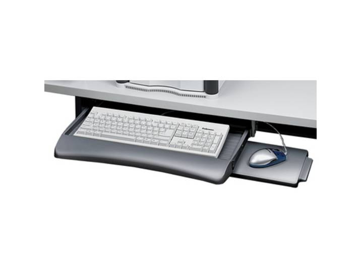 Tiroir pour clavier avec tablette souris, graphite