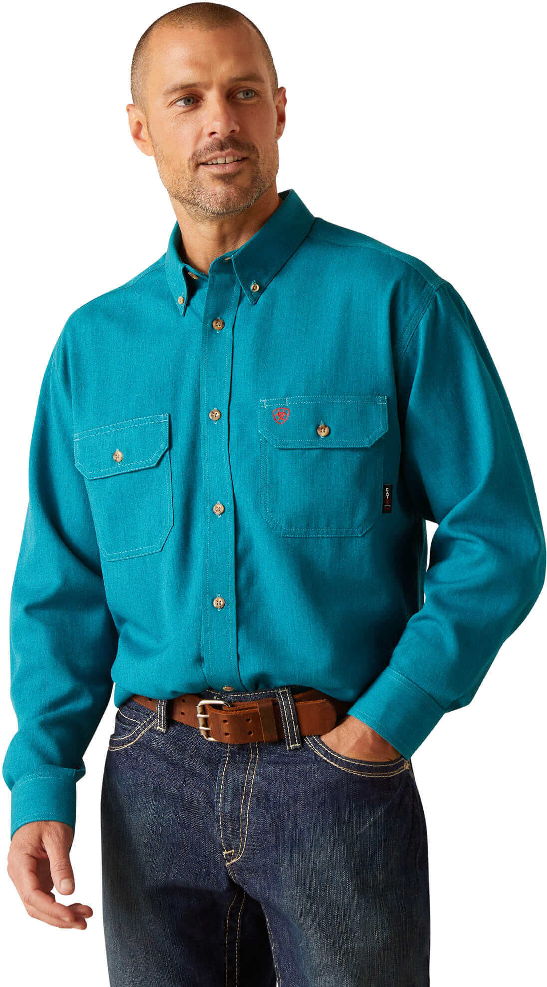Men's Flame-Resistant Air Inherent Work Shirt in Aqua, Size: XL by Ariat