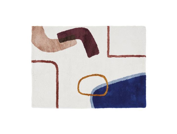 Mehrfarbiger, getufteter Teppich, 140 x 200 cm