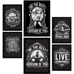 POSTER Set Mit 6 Inspirierend In Rustikale Zitate A3 & A4 Rahmenlos