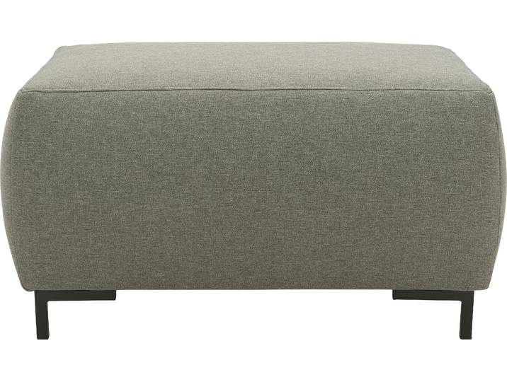Hocker Looks VI , grau (steel), B:88cm H:44cm T:68cm, 100% Polyester, LOOKS BY WOLFGANG JOOP, Hocker, Hocker, gerade Linien, in 2 Bezugsqualitäten