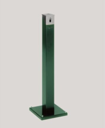 VAR Colonne porte-cendrier SG 105 E corps vert mousse - tête argent 2 l (3917)