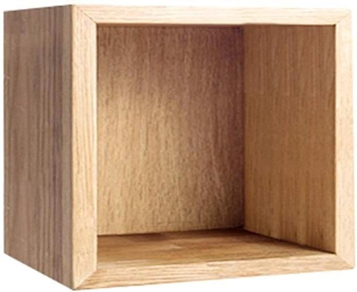 Multifunctionele wandplank voor keuken, slaapkamer of badkamer - Houtkleur - 1 Grid