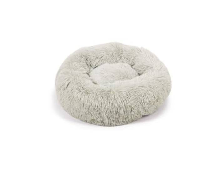 Beeztees Yali, hondenbed, pluche, lichtgrijs, diameter 50 cm