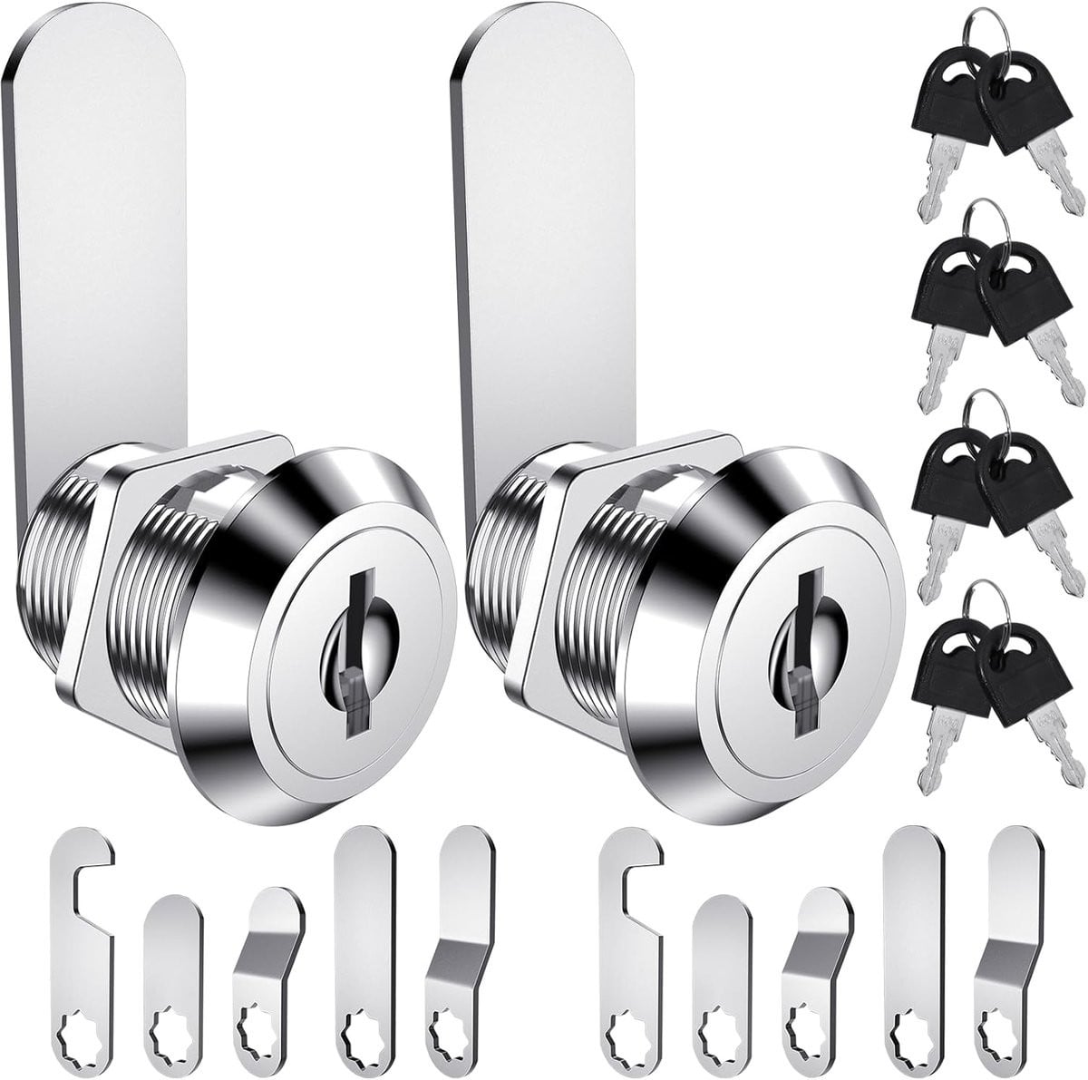 Brievenbusslot Set Zilverkleurig Roestvrij Staal met 16mm Cilinder