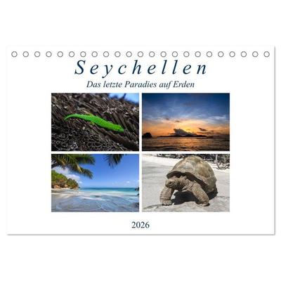 Seychellen - Das letzte Paradies auf Erden (Tischkalender 2026 DIN A5 quer), CALVENDO Monatskalender