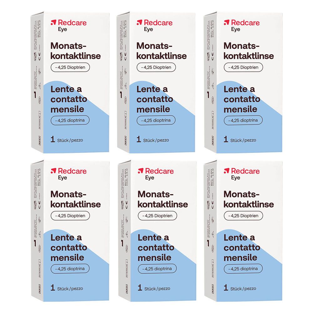 Redcare Monatslinse -4,25dpt 6 Stück Kontaktlinsen