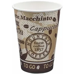 VEPATIM 75x Automatenbecher Kaffeebecher 80mm O  'Coffee Mountain' 250 ml