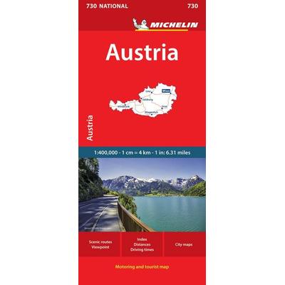Austria - Michelin National Map 730, Karte von Michelin, Michelin, 978-2-06-717172-5