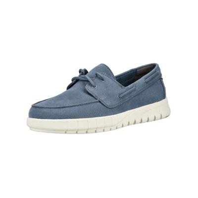 Slipper GEOX "Geox Slipper Textil", Herren, Gr. 44, blau (jeans), Textil, Schuhe Slipper