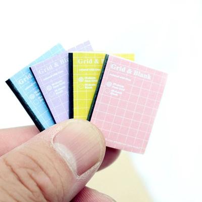 Mini Cartoon Exercise Book Model | 4Pcs Set Dollhouse DIY Study Room Accessories Mini Cartoon Exercise Book Model | 4Pcs Set Dollhouse DIY Study Room Accessories