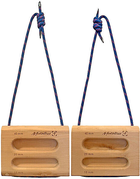METOLIUS Trainingsgerät Wood Rock Rings II braun B