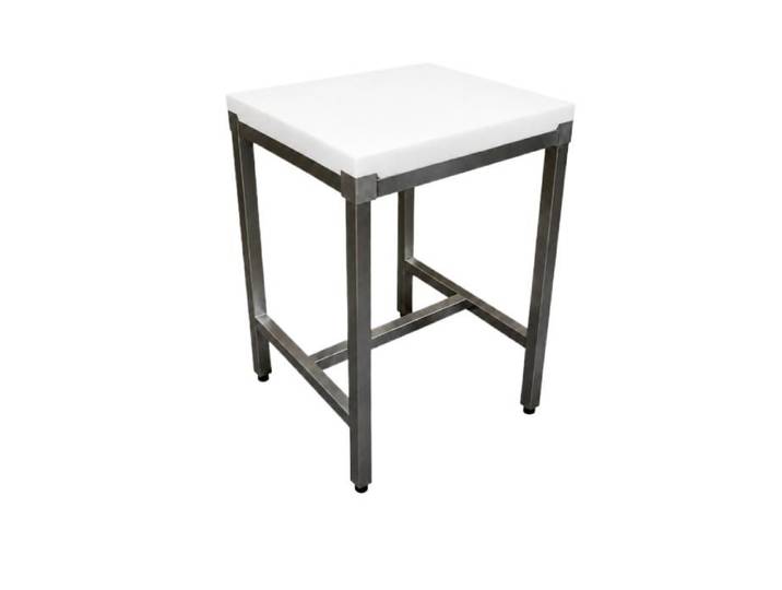 Billot de découpe - PESAGE MB - 500 x 400 x 750 mm - Planche PE 50 mm - Châssis inox AISI 201 1 mm - Planche incluse