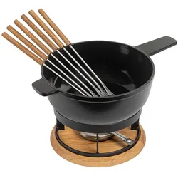 Kuhn Rikon Käsefondue Set, Fondue Set, Braun, Schwarz