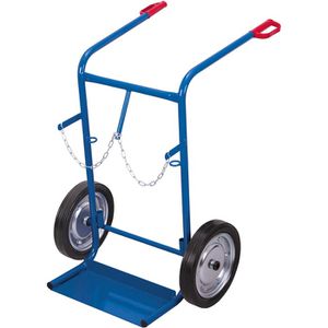 VARIOfit Sackkarre Stahlflaschenkarre, fk-1300, Vollgummireifen 2x 40-50l Flaschen Tragkraft 200kg