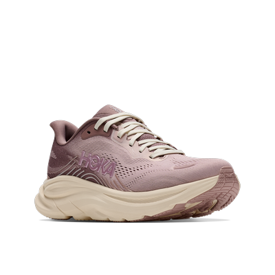 Laufschuh HOKA ONE ONE "CLIFTON 11 GLM", Damen, Gr. 43, pink opal, quartzite, Synthetik, Textil, Schuhe Laufschuh, atmungsaktives Obermaterial, mit EVA-Dämpfung, runde Schuhspitze