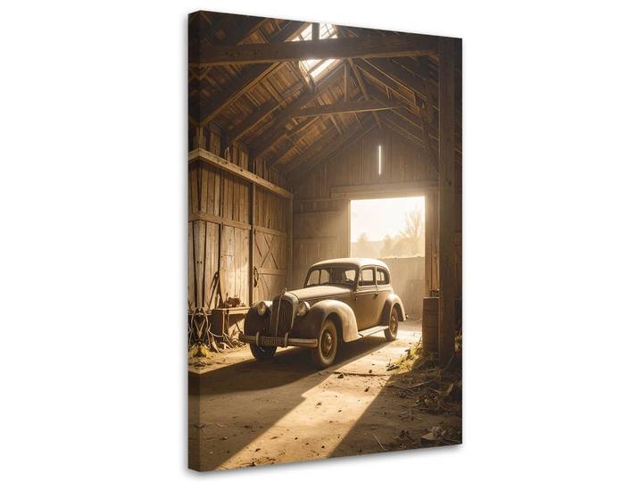 Feeby Leinwandbild Kraftfahrzeuge 60x90cm, Beige, Fahrzeuge, Rechteckig, 60x90 cm, Bilder & Rahmen, Bilder, Leinwandbilder