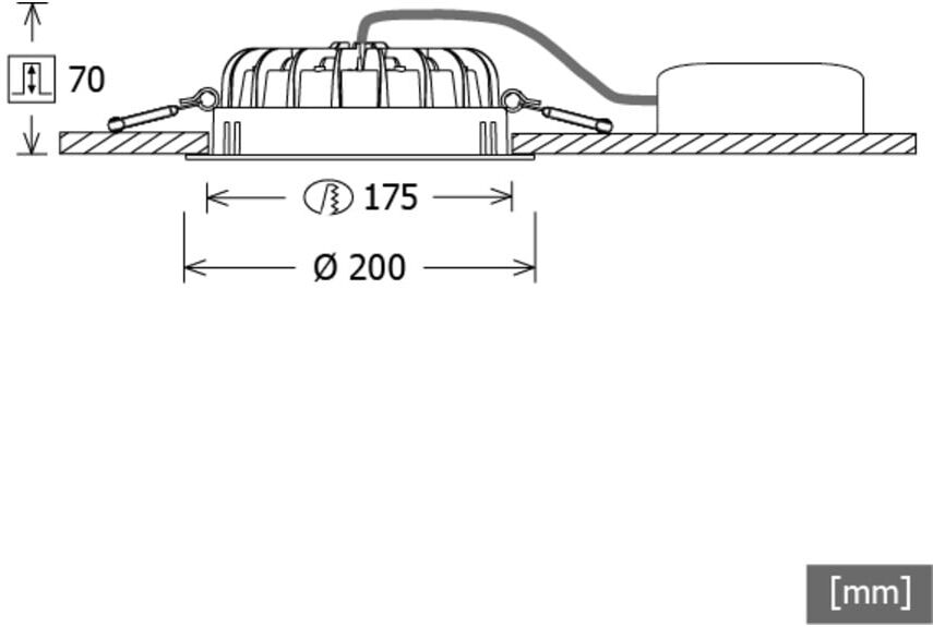 LTS Licht&Leuchten; LED-Einbaudownlight 4000K inkl.Konverter VTFM 10.1540 weiss (641456)