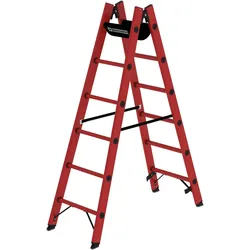 Munk, Leiter + Gerüst, Sprossen-Stehleiter GFK 2x6 Sprossen (Stehleiter, 183 cm)
