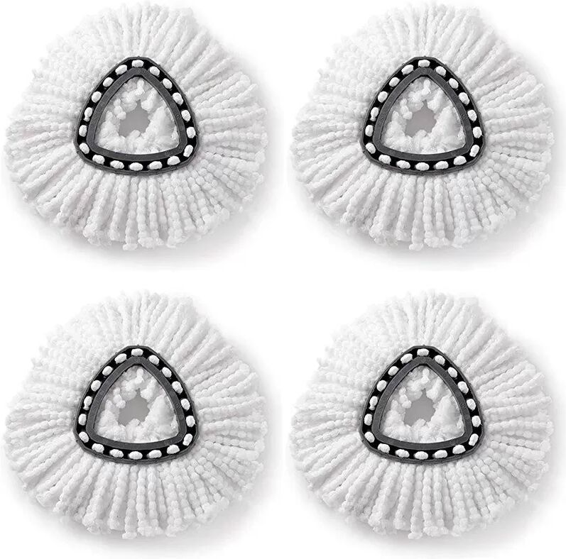 INF Mikrofaser-Moppkopf-Ersatz-Nachfüllpads kompatibel mit O-Cedar Vileda - 3er Pack Weiß
