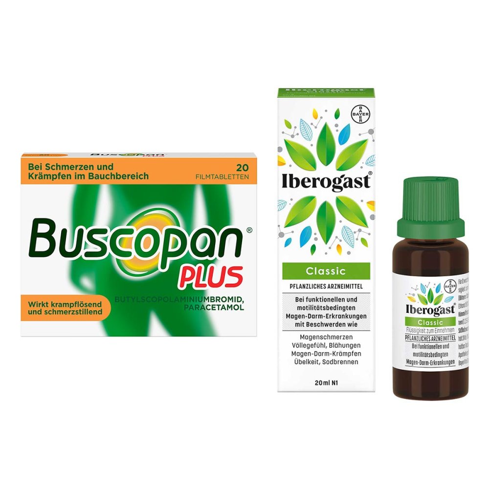 Buscopan Plus (20stk) und Iberogast Classic (20ml) 08102604