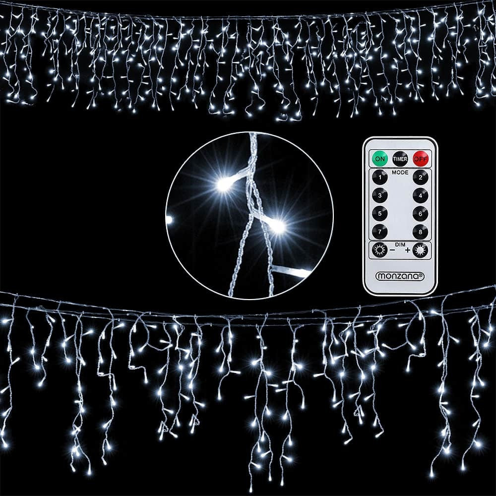 Monzana Kerstverlichting met koud witte LED-lampjes, 10 meter