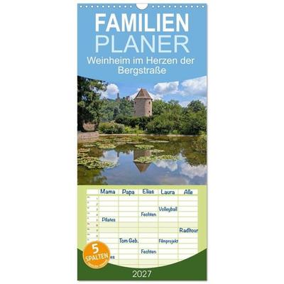 Familienplaner 2027 - Weinheim im Herzen der Bergstraße mit 5 Spalten (Wandkalender, 21 x 45 cm) CALVENDO