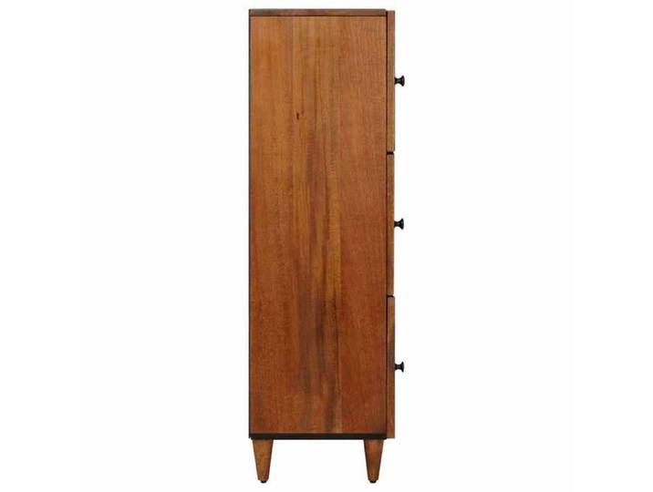 Marron Armoire multimédia Haut Armoire rectangulaire (1 pc) Noyer 40x33x110 cm Bois de mangue massif N2924