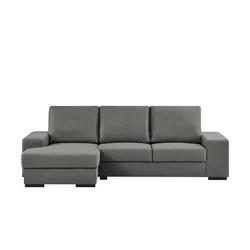 Ecksofa anthrazit - Flachgewebe Renée ¦ grau ¦ Maße (cm): B: 276 H: 92 T: 146.0