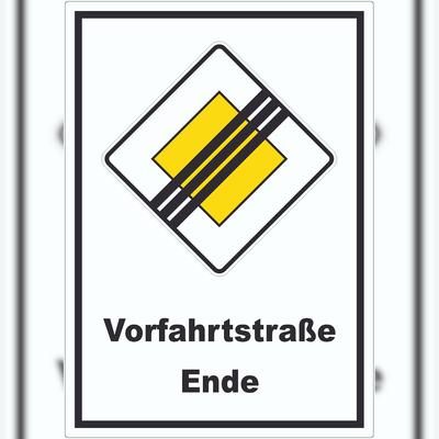 HB-Druck Vorfahrtstraße Ende Aufkleber A3 (297x420mm)