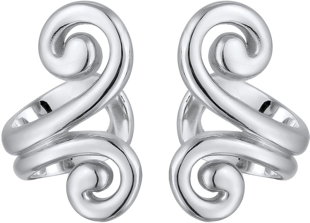 Paar Ohrklemmen ELLI "Ohrringe Earcuff Spirale 925 Sterling Silber" Gr. 15, silber, Ohrringe, Damen, 15, Silber 925 (Sterlingsilber), Paar Ohrklemmen