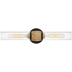 Elstead Lighting Ellison 2-flammige Wandleuchte E27 Schwarz Messing antik IP44