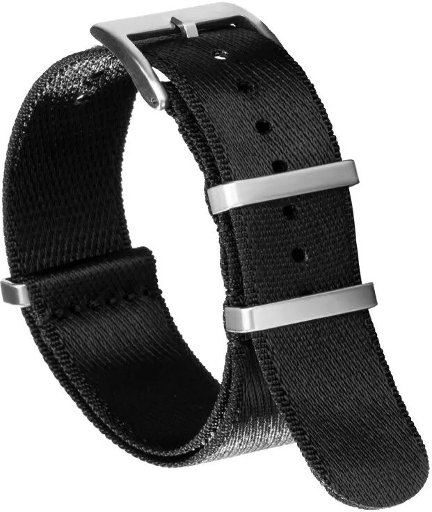 INF Nylon Uhrenarmband kompatibel mit Omega Tissot Mido Seamaster 300 Mechanische Uhren Vintage Armband Schwarz 22 mm