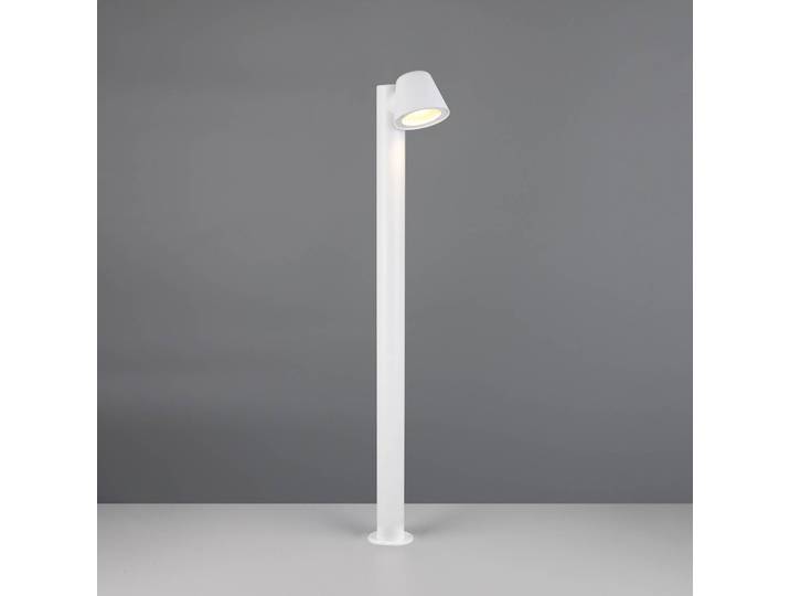 Trio Lighting Wegelampe Beni, weiß matt, Höhe 100 cm, Metall dimmbar, weiß / opal, Metall, Modern