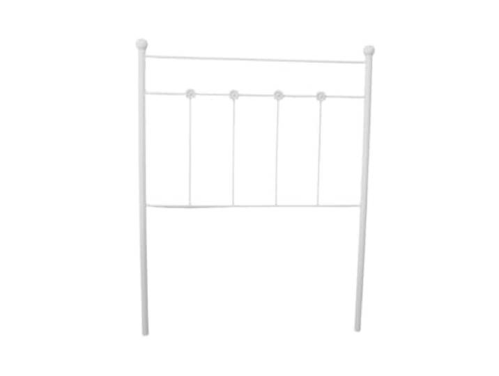 Matris Kopfteil aus Schmiedeeisen Toledo Schmiedeeisen mit 30 mm Rohr, 125 cm hoch weiß 143 x 125 x 4 cm, Bett 135 cm