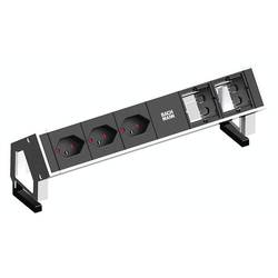 Bachmann 902.209 Steckdosenleiste ohne Schalter Schwarz CH-Stecker
