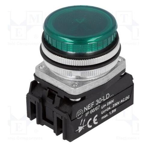 Romet Signallampe 30 mm grün 24-230V - W0-LDU1-NEF30LD Z (W0-LDU1-NEF30LD Z)