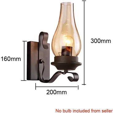Friendly Fresh Finds Retro Loft Vintage Wall Sconce Light Industrial Bedroom Bedside Lamp For Cozy Home Decor black not Including Bulb