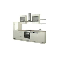 CUBO15 Küchenzeile ohne Elektrogeräte  Hamburg , creme , Maße (cm): B: 290